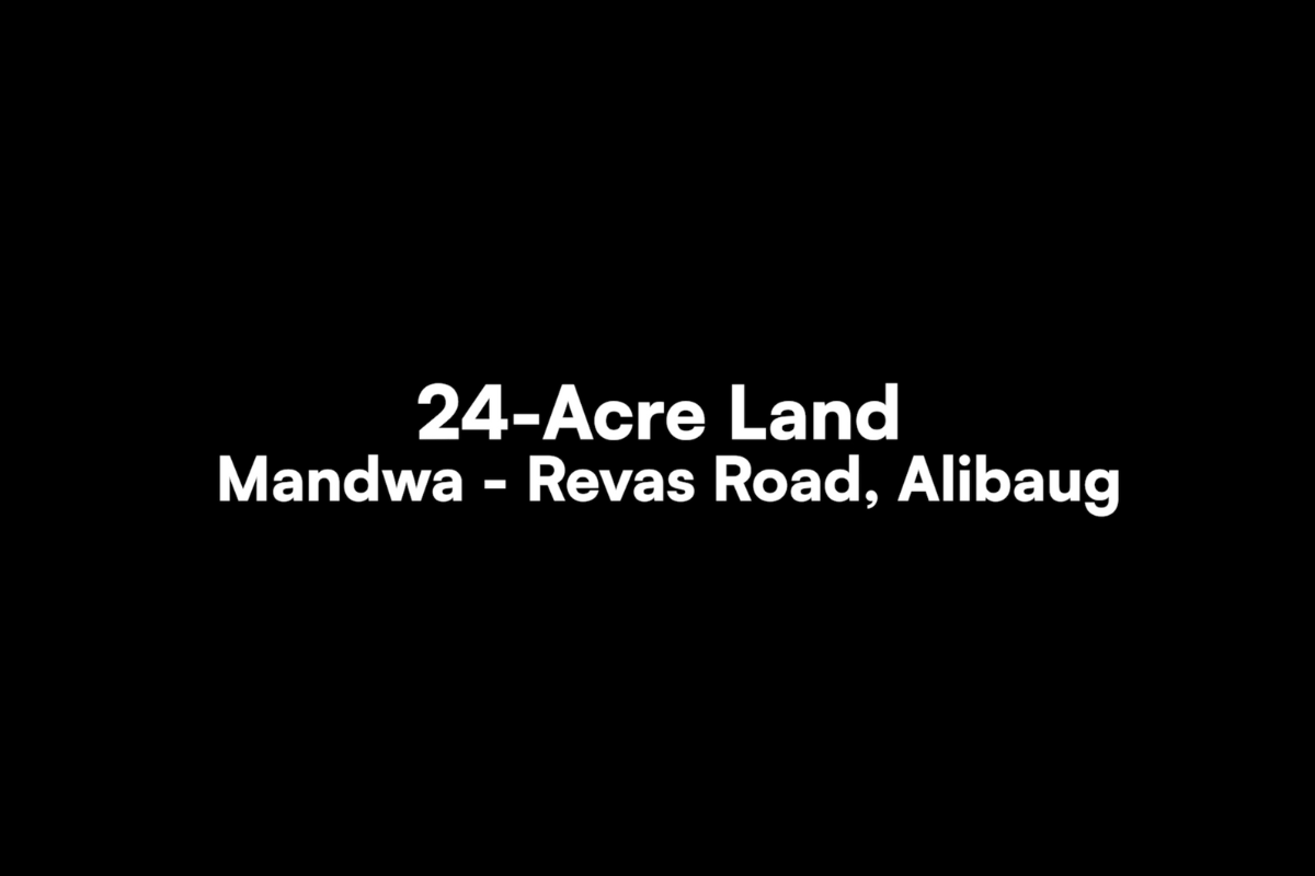 Prime 24-acre land in Alibaug for sale, featuring mountain views, ideal for agriculture, resort projects, and real estate investment.