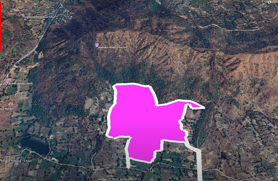 40 acres of R-Zone land in Alibag, ideal for luxury villas, plots & resorts.