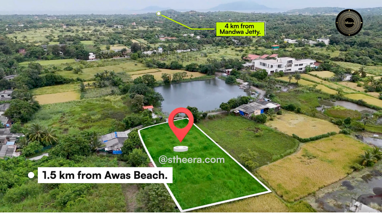 22 Guntha Land in Awas, Alibaug – 1.5 km from Awas Beach, 4 km from Mandwa Jetty – Ideal Investment Opportunity
