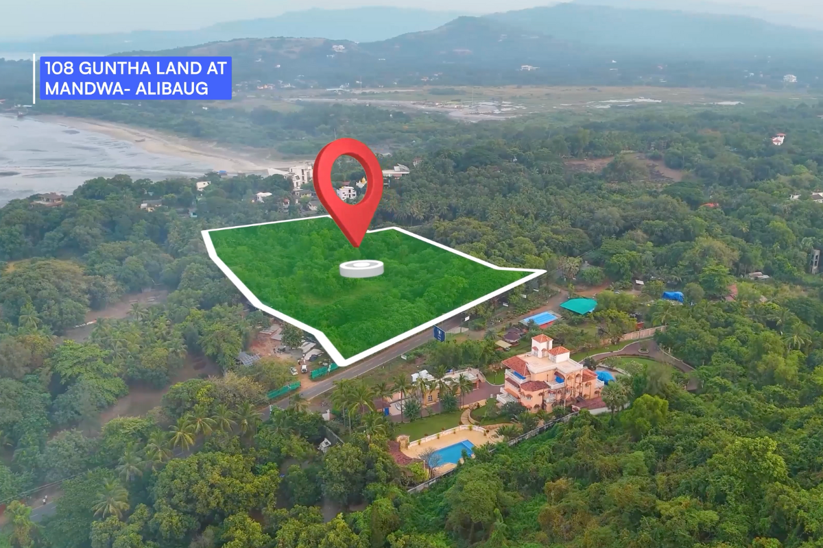 108 Guntha NA Land for Sale in Alibaug near Mandwa Jetty, Perfect for Villas, Resorts, or Luxury Projects