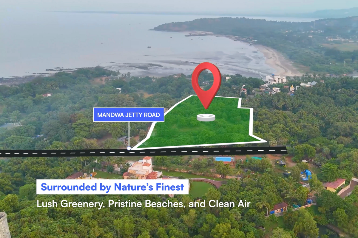 108 Guntha NA Land for Sale in Alibaug near Mandwa Jetty, Perfect for Villas, Resorts, or Luxury Projects