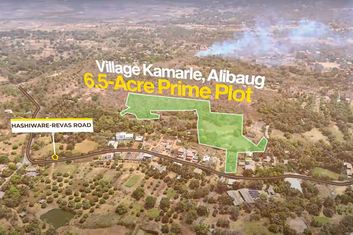 Mountain view land in Alibaug