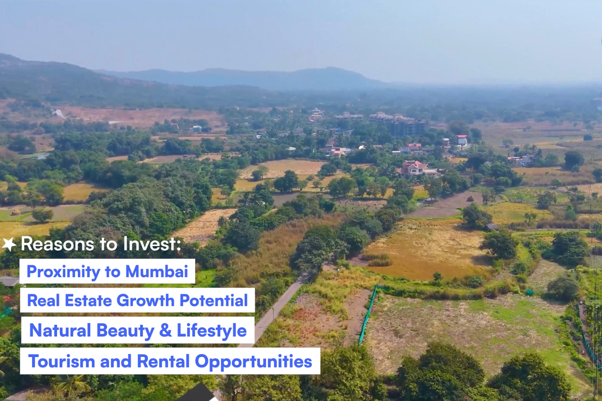 110 Guntha R-Zone Land for Sale in Mapgaon, Alibaug with Scenic Mountain Views and Investment Potential