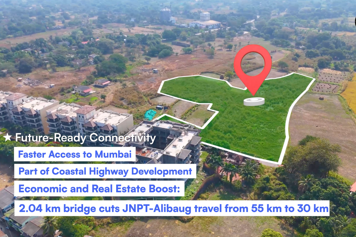110 Guntha R-Zone Land for Sale in Mapgaon, Alibaug with Scenic Mountain Views and Investment Potential