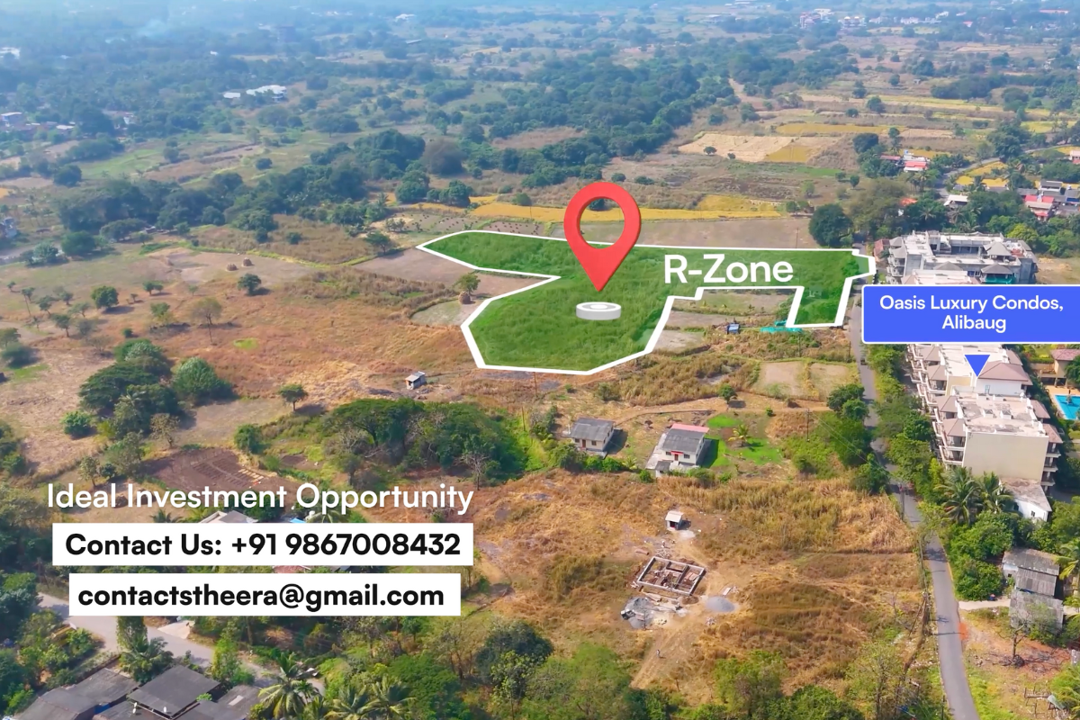 110 Guntha R-Zone Land for Sale in Mapgaon, Alibaug with Scenic Mountain Views and Investment Potential