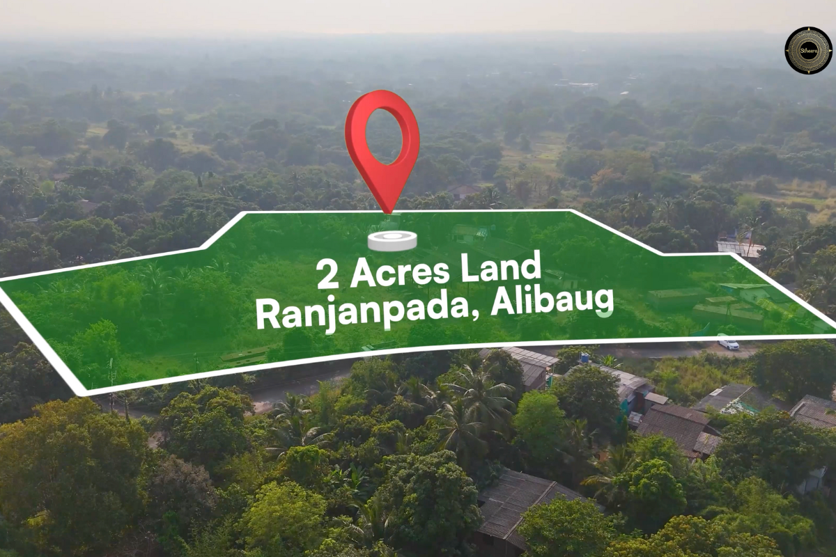 2 acres land for sale in Ranjanpada Alibaug with scenic mountain views